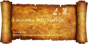 Laczuska Mátyás névjegykártya